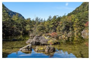 Myojin Pond, Kamikochi, Japanische Alpen (OM-1)