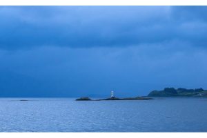 Sgeir Bhuidhe Lighthouse, Loch Linnhe, Schottland (OM-1)
